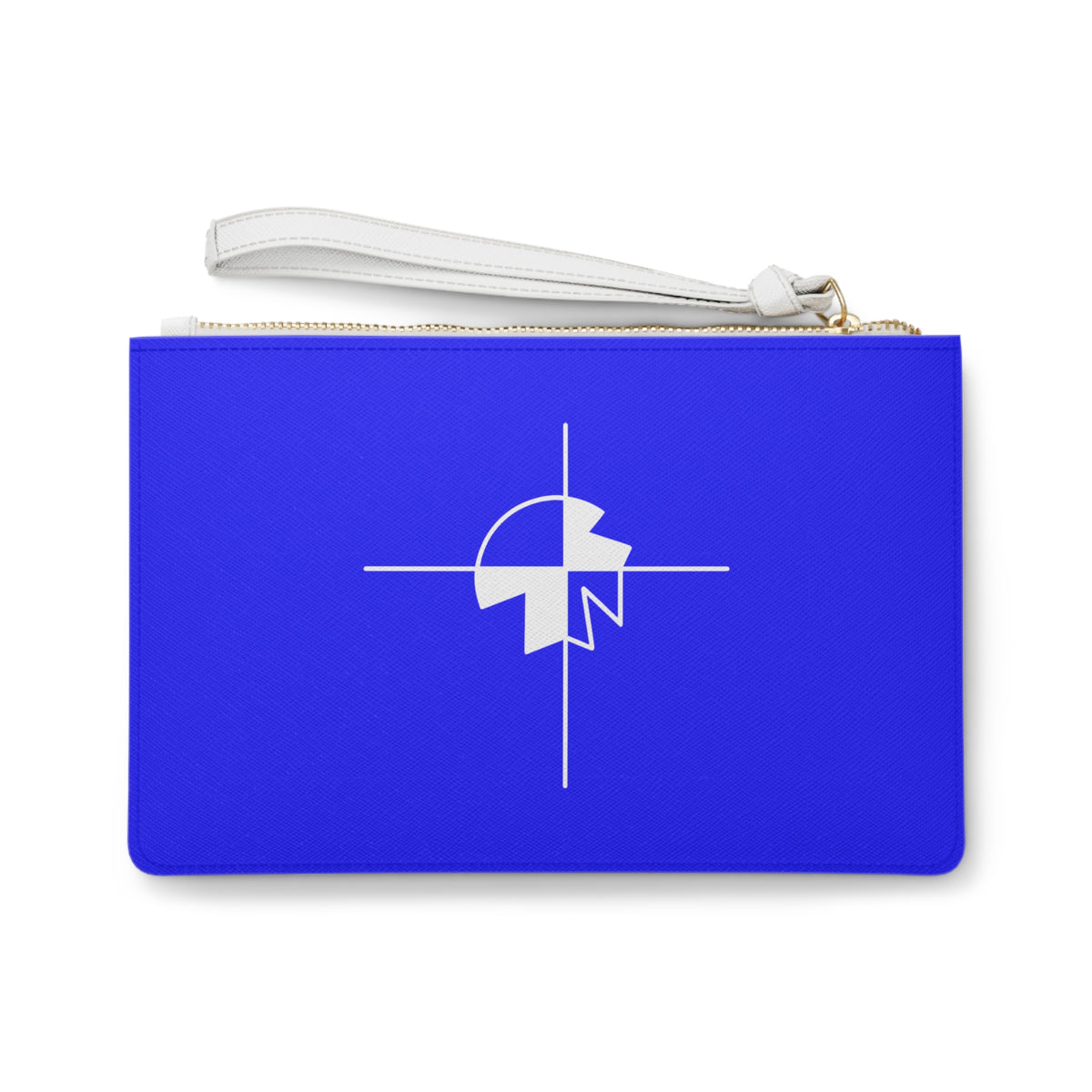 Clutch Bag — Blue Faith Wristlet with Cross Emblem